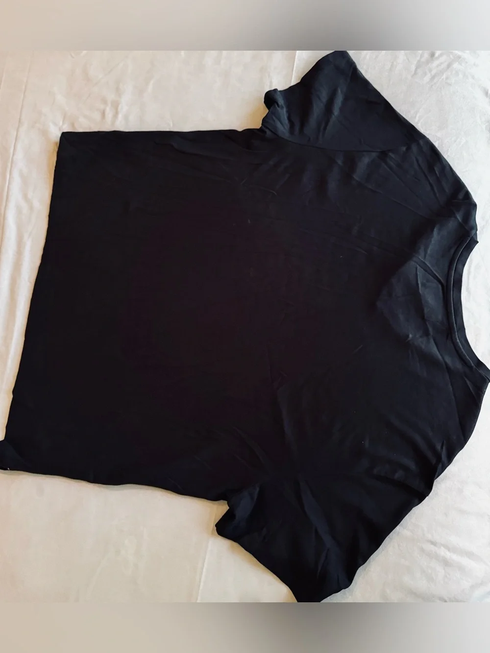 BANANA REPUBLIC Mens Luxury Touch Black V-Neck Short Sleeve Tee Cotton T-Shirt K